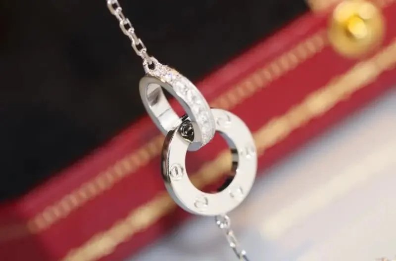 Cartier LOVE Necklace, 3 Diamonds Yellow Gold