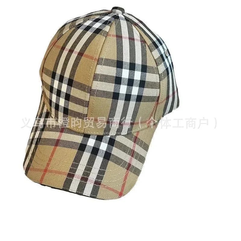 Burberry Logo Detail Vintage Check Cotton Baseball Cap Archive Beige