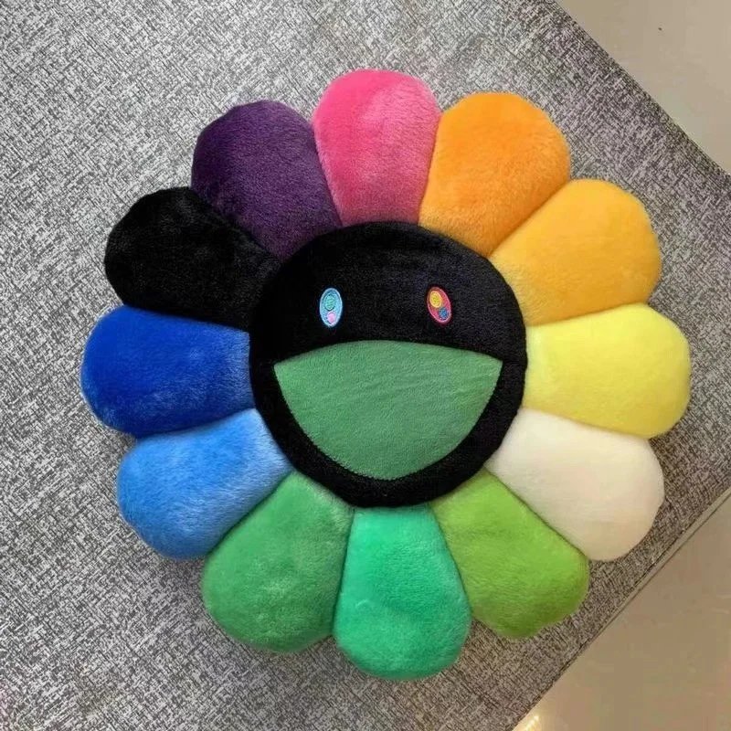 Takashi Murakami Rainbow Flower Cushion
