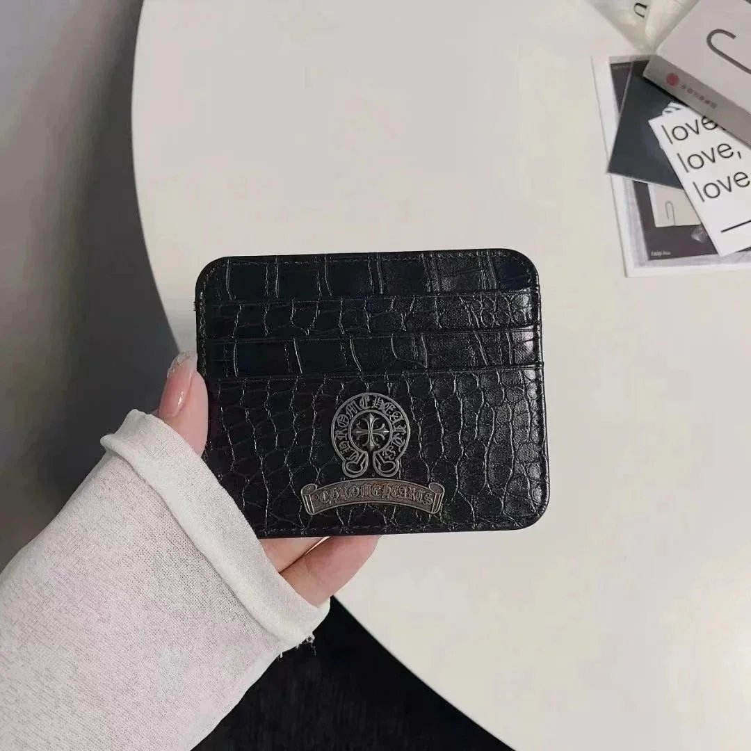 Chrome Hearts 3 Cross Card Holder White