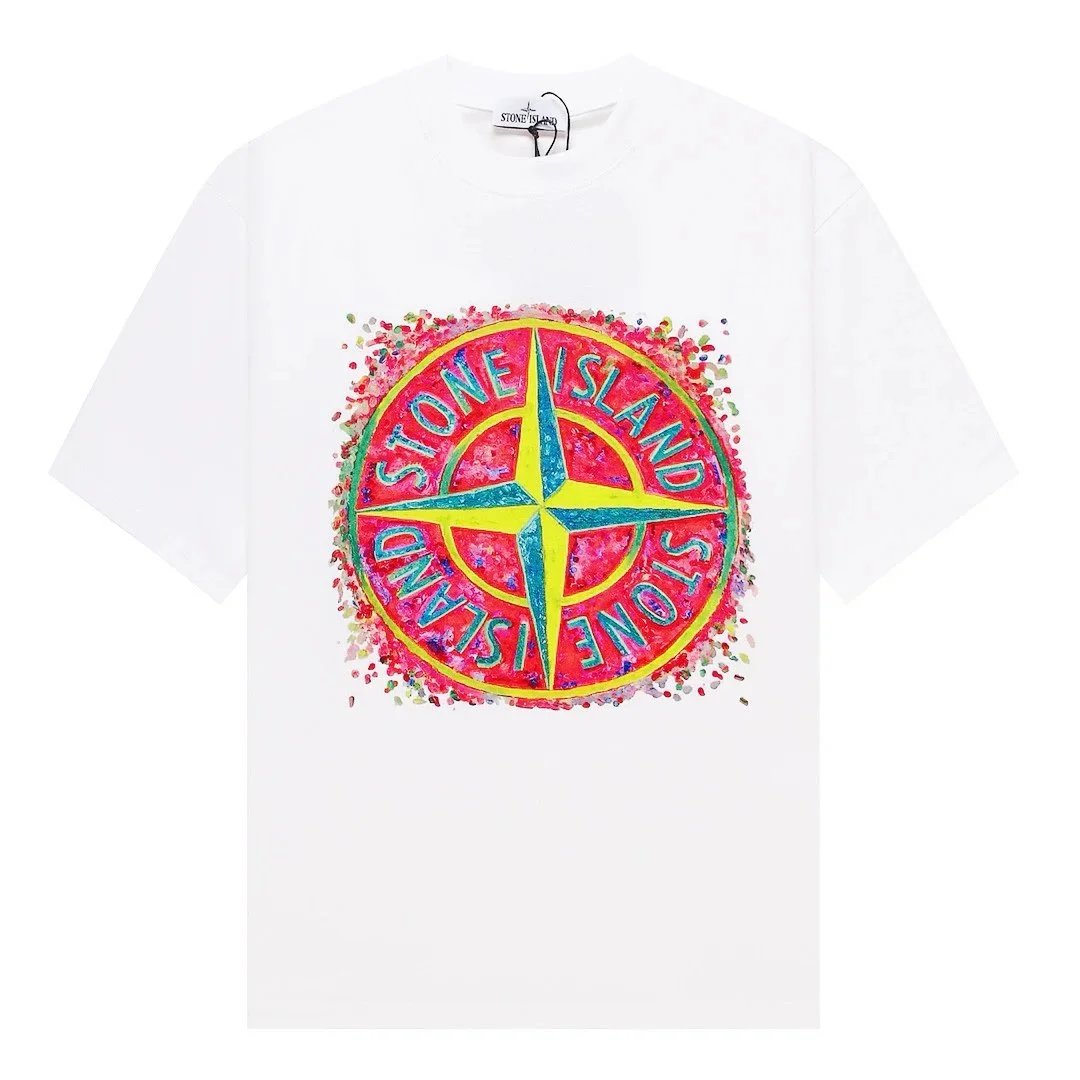 Stone Island All Around Compass Print T-Shirt White