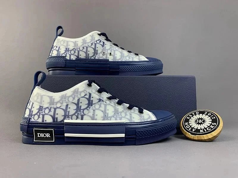 Dior B23 Low Top Dior Oblique Sneaker Navy Blue