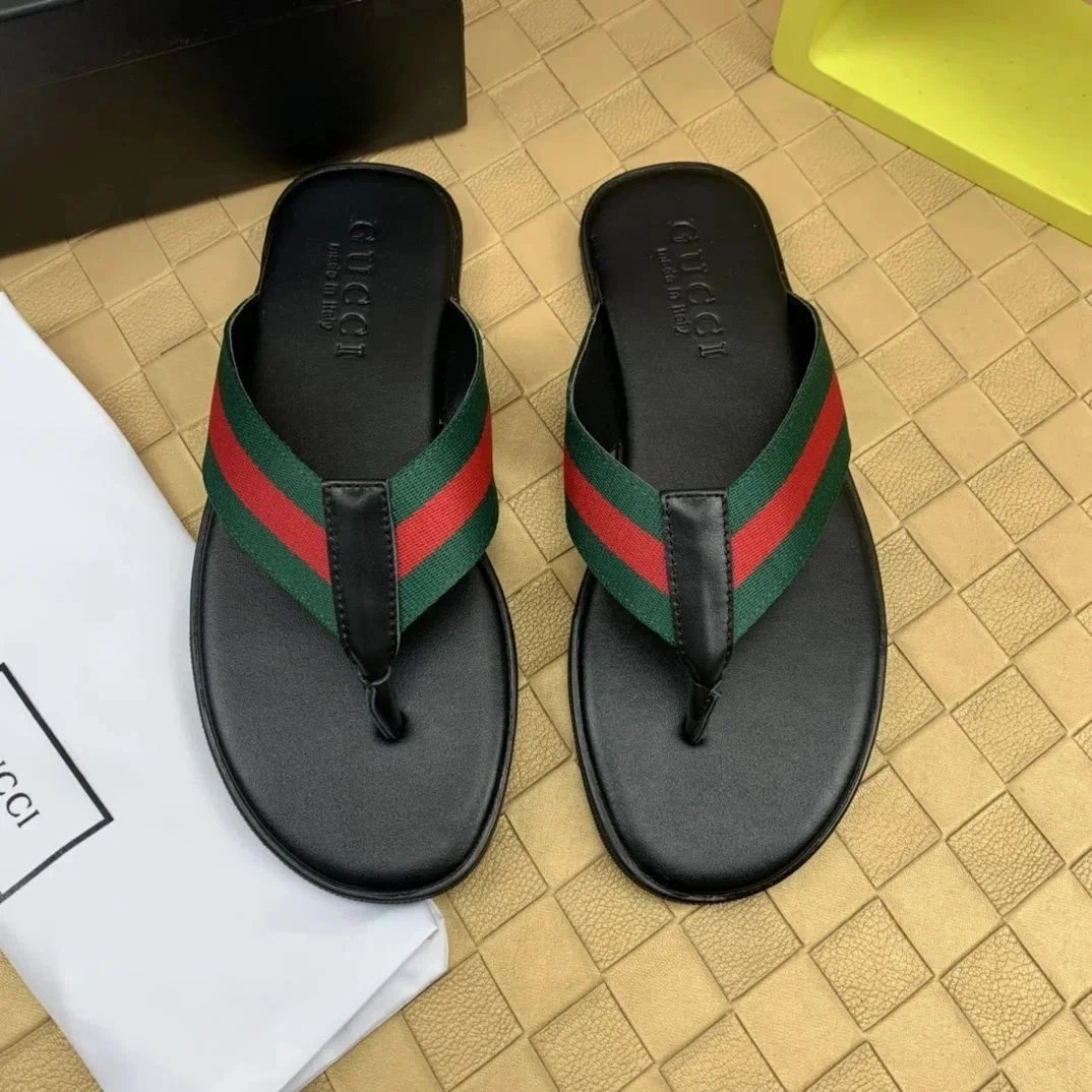 Gucci Maverik Web Criss-Cross Slides Black Green Red