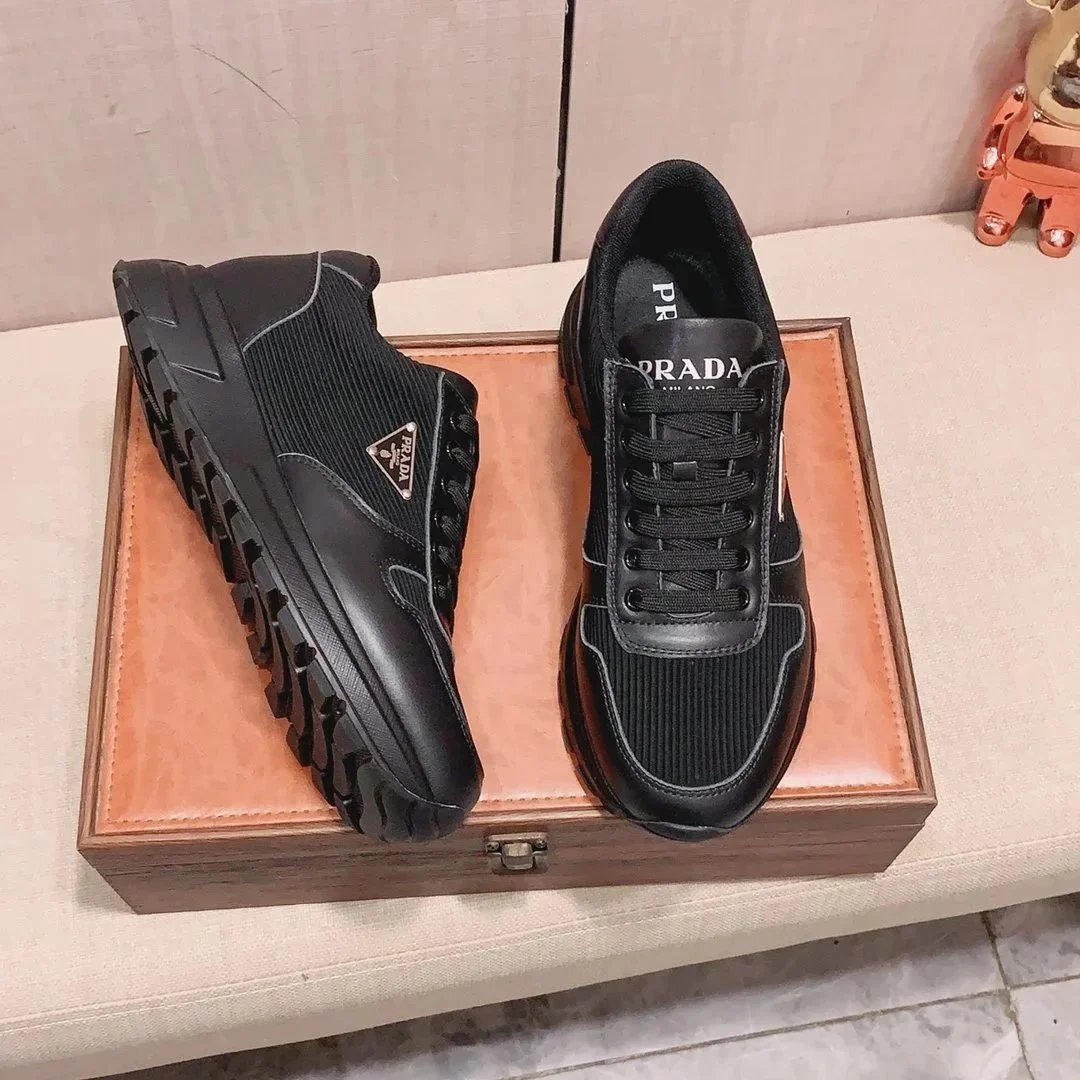 Prada Prax 01 Re-Nylon and Brushed Leather Sneakers