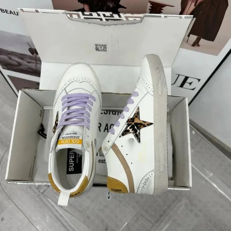 Golden Goose Mid Star Zebra Print Sneakers