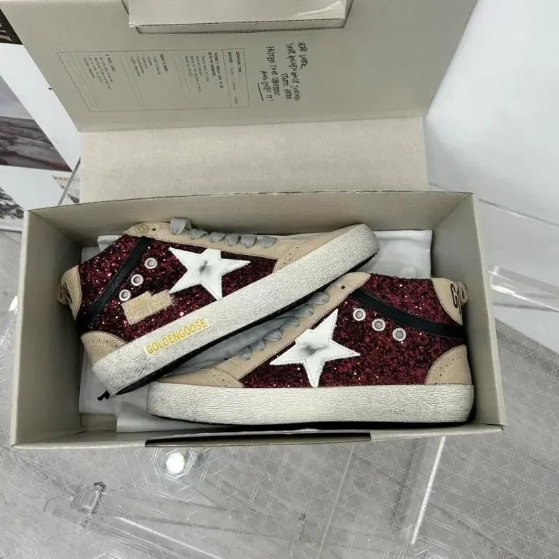Golden Goose Mid Star Zebra Print Sneakers