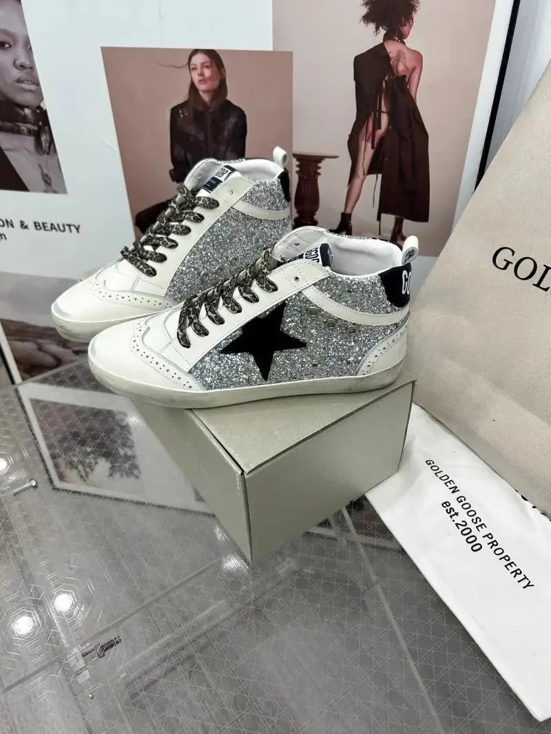Golden Goose Mid Star Zebra Print Sneakers