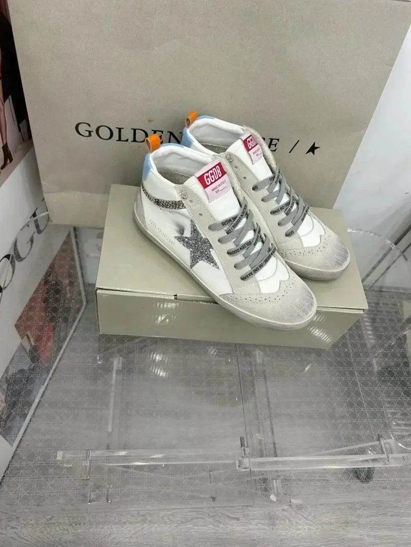 Golden Goose Mid Star Zebra Print Sneakers
