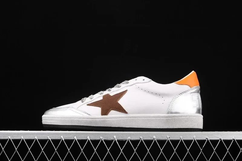 Golden Goose Space-Star Silver Glitter Sneakers