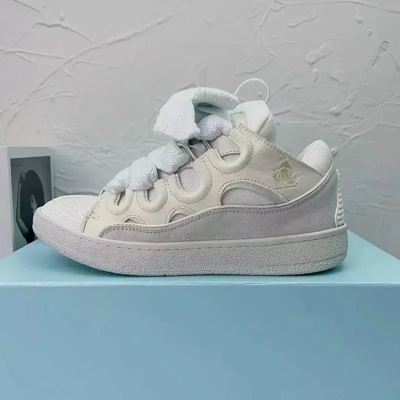 Lanvin Curb Sneakers White