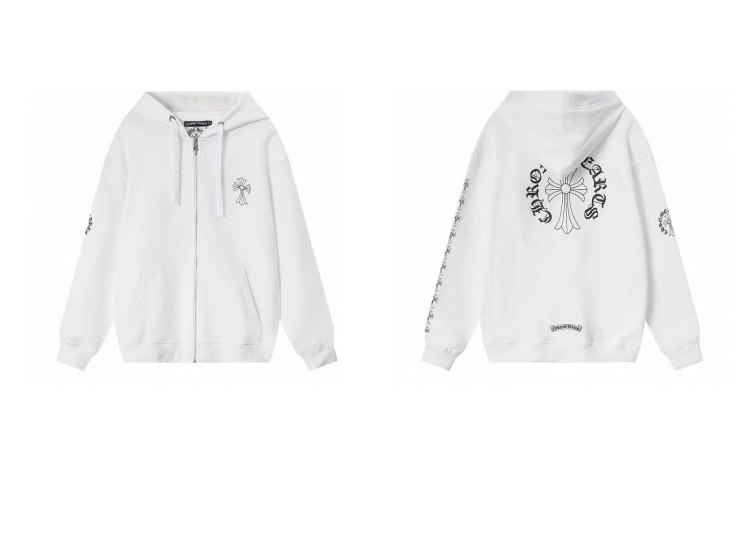 Chrome Hearts Red Horseshoe Hoodie Black