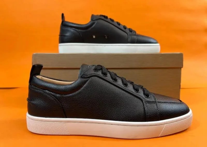 Christian Louboutin Louis Junior Spikes Veau Velours Sneakers Black