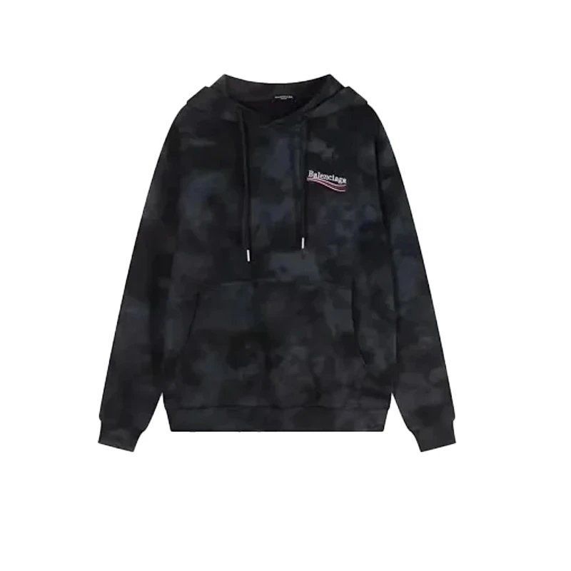 Balenciaga Political Campaign Cloudy Hoodie Black/Grey
