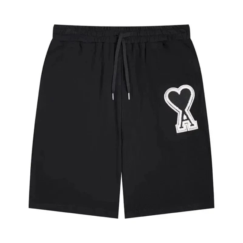 AMI Paris Ami de Cœur Big Patch Shorts Black