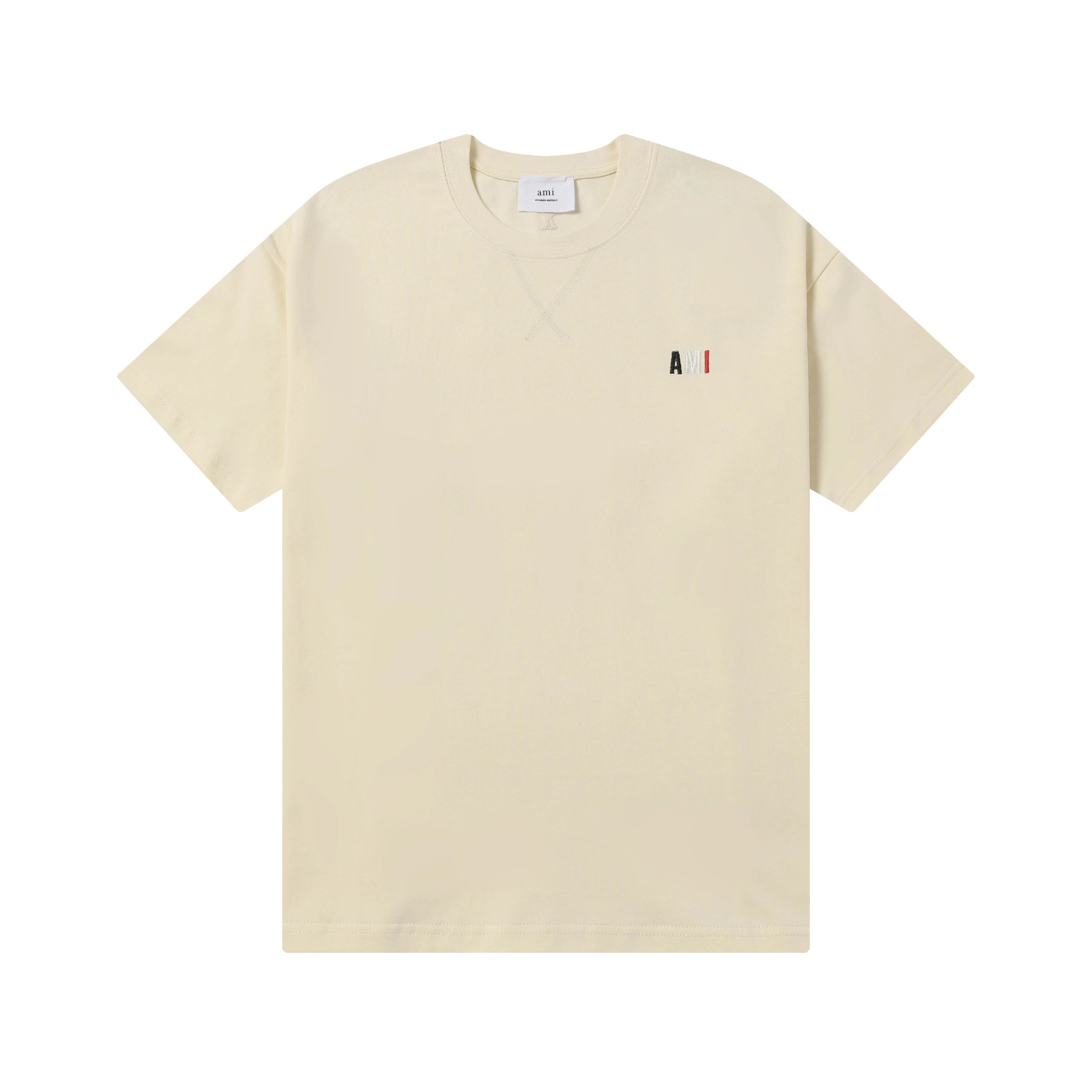 AMI Paris Bleu Blanc Rouge Logo T-Shirt Black