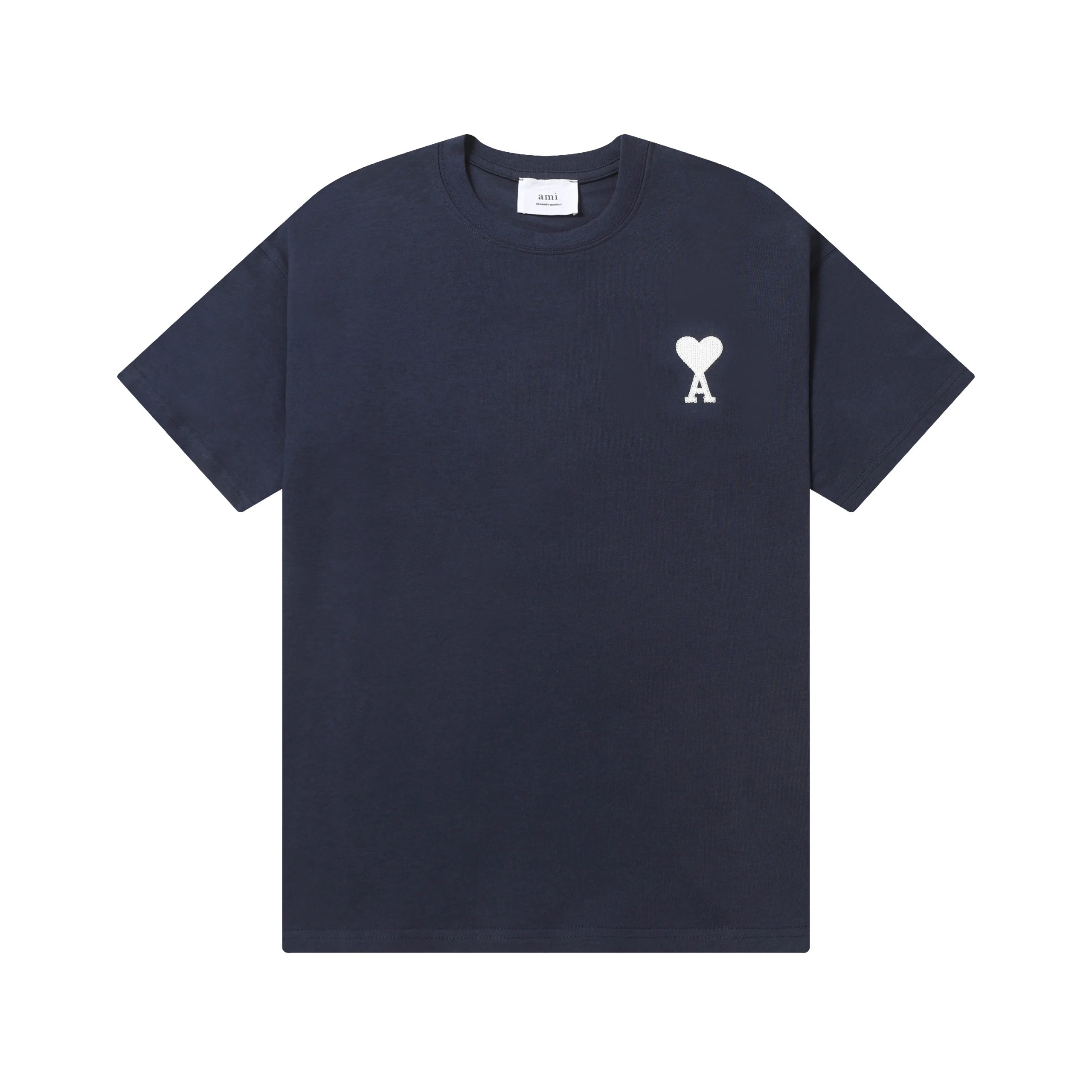 AMI Paris Bleu Blanc Rouge Logo T-Shirt Black