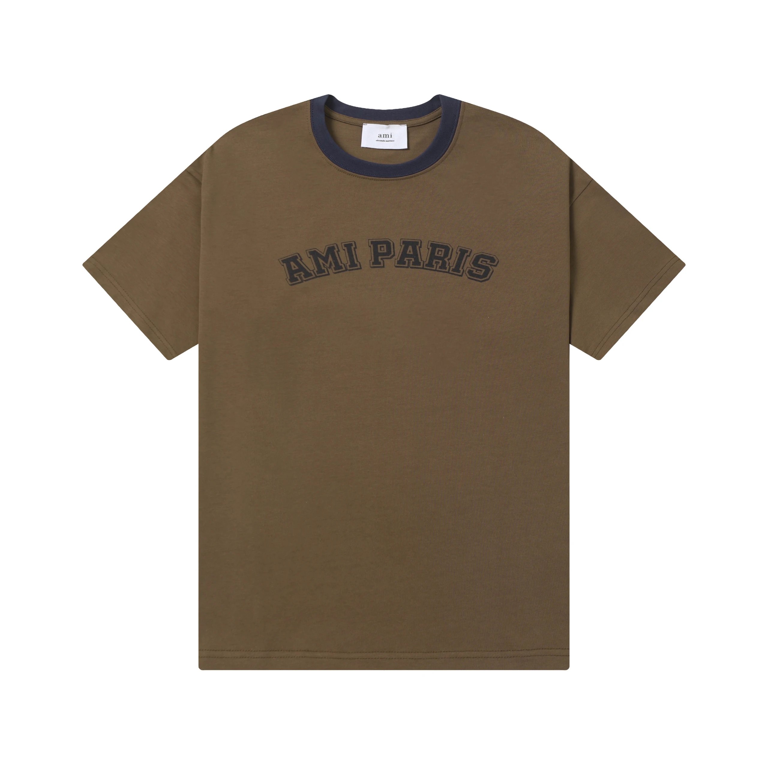AMI Paris Bleu Blanc Rouge Logo T-Shirt Black