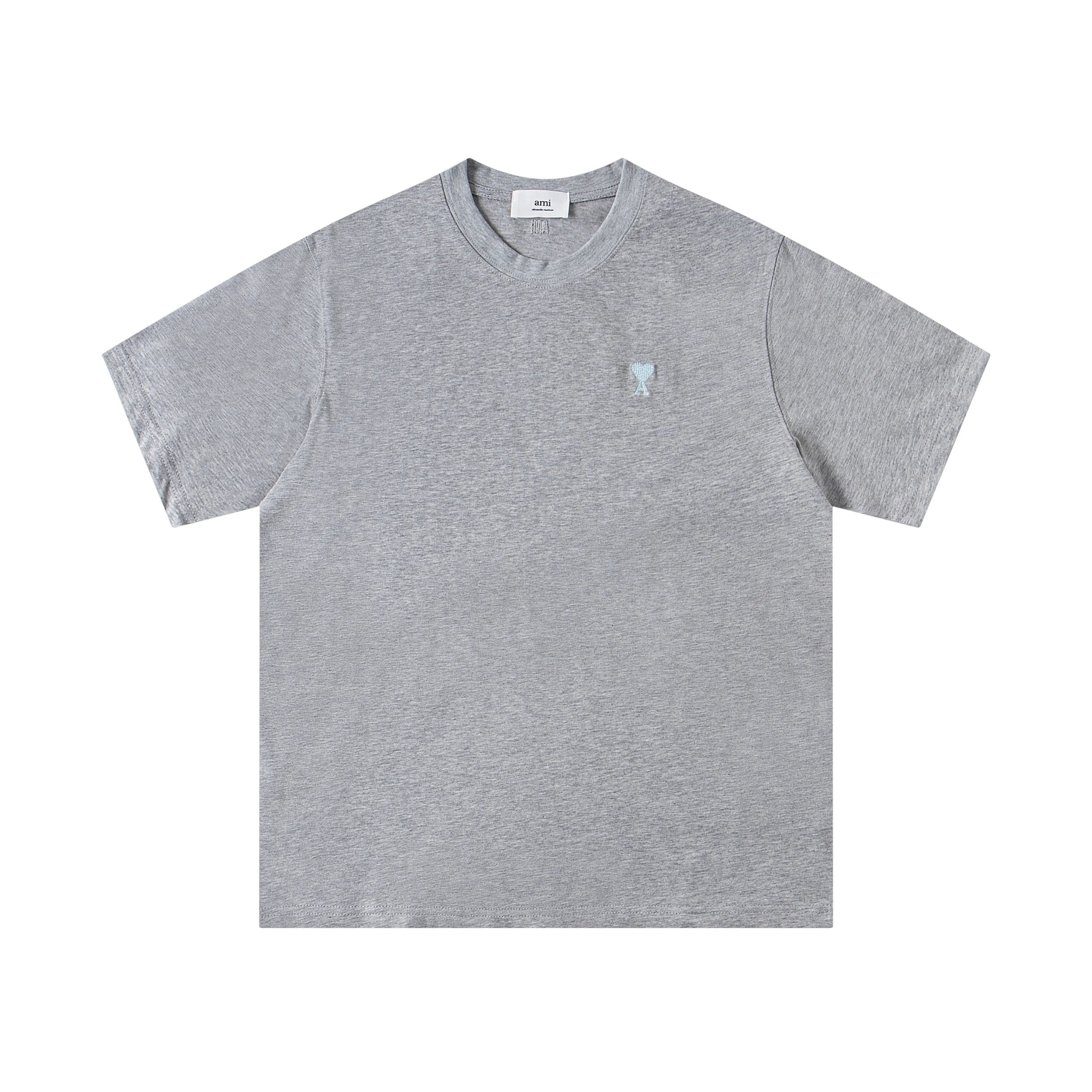 AMI Paris Small Ami de Cœur T-Shirt Heather Grey