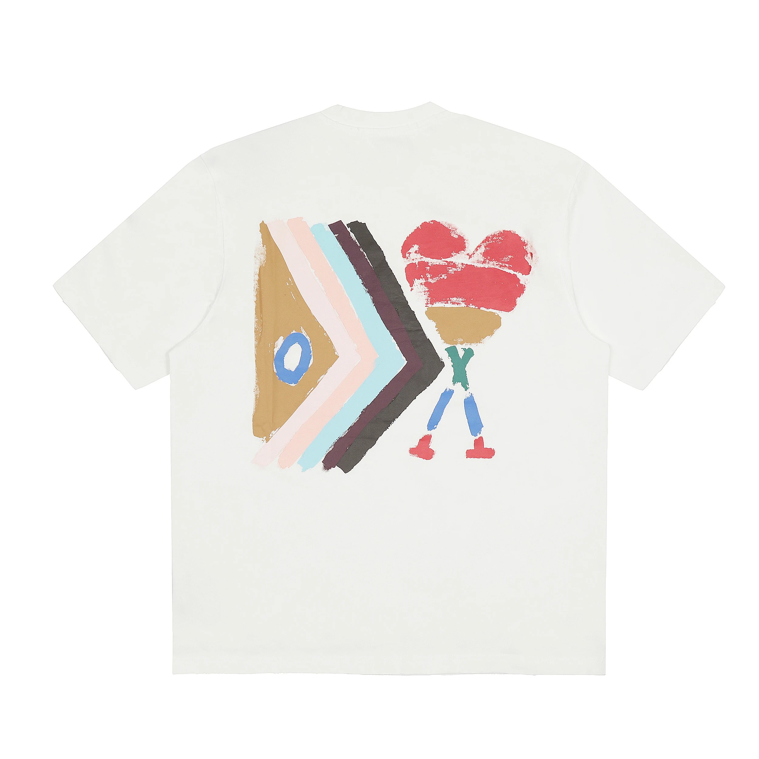 AMI Paris Painted Heart Graphic T-Shirt White