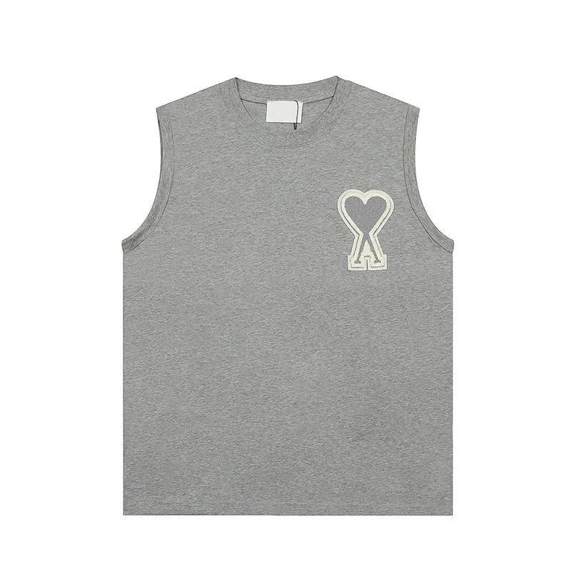 AMI Paris Ami de Cœur Organic Cotton Tank Top Black