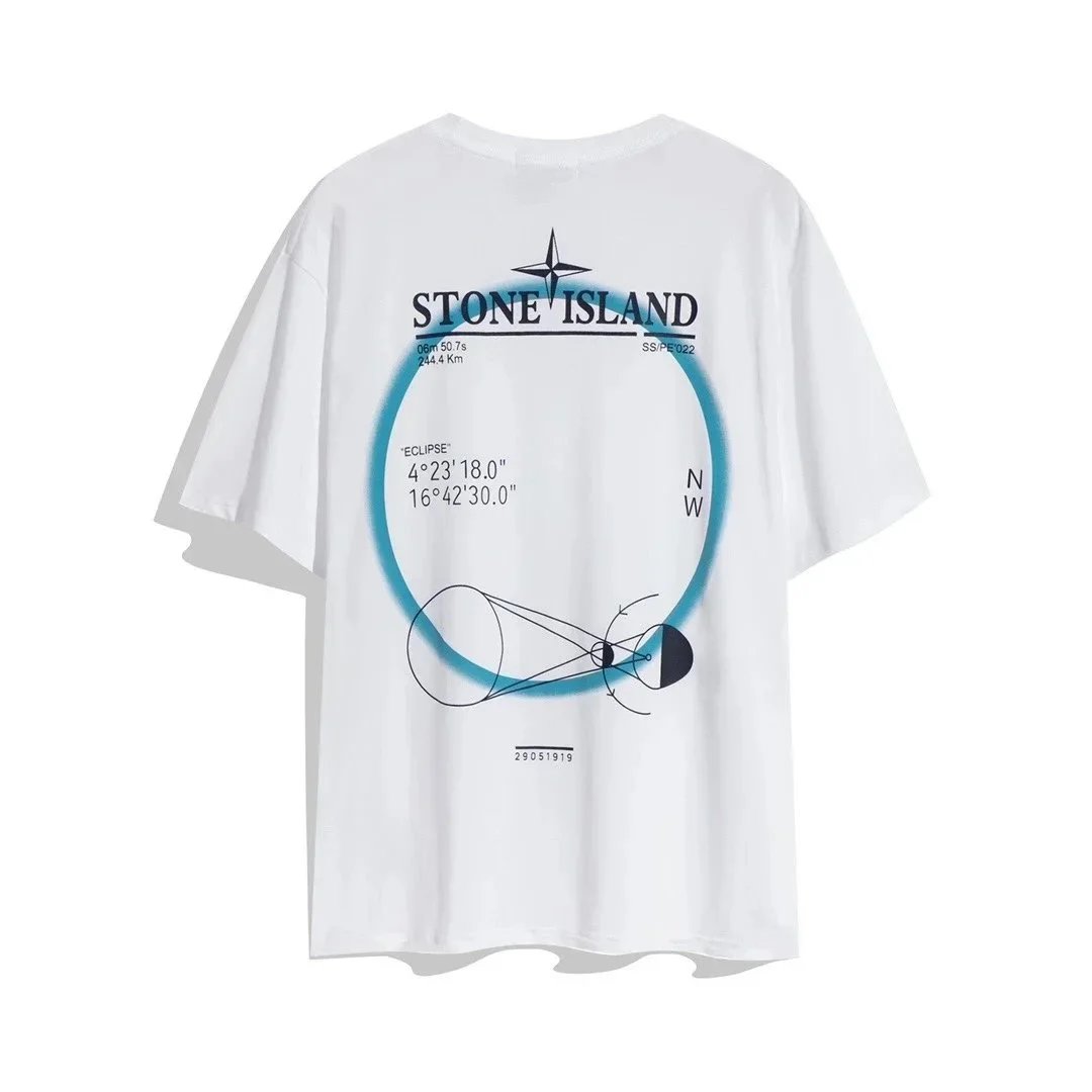 Stone Island 2NS96 30/1 Cotton Jersey 'Solar Eclipse Two' Graphic T-Shirt 'White'