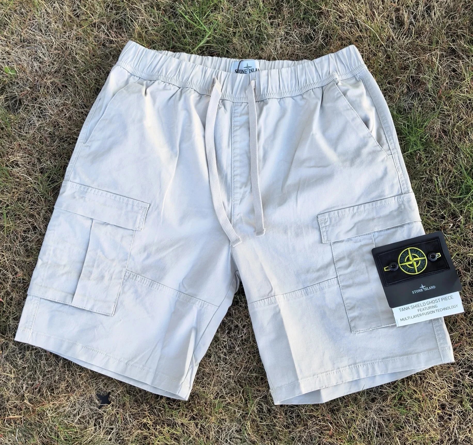Stone Island Stretch Organic Cotton Twill Short Sleeve Shirt Black