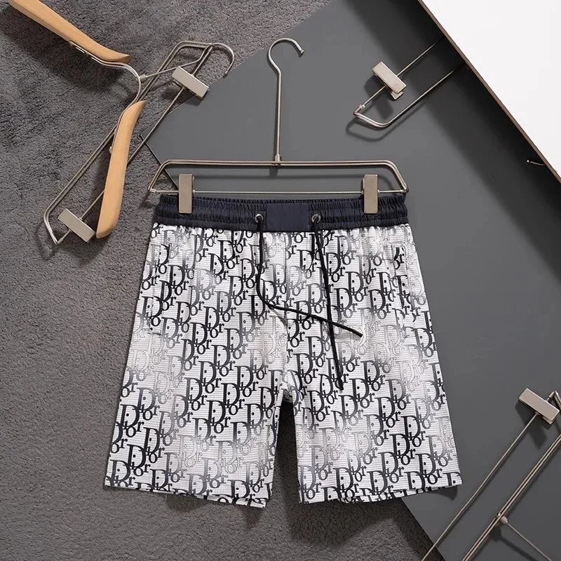 Dior Oblique Gradient Print Swim Shorts Black White