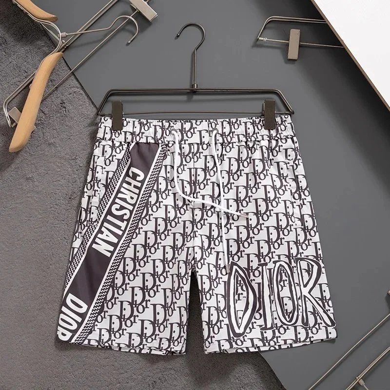 Dior Oblique Gradient Print Swim Shorts Black White