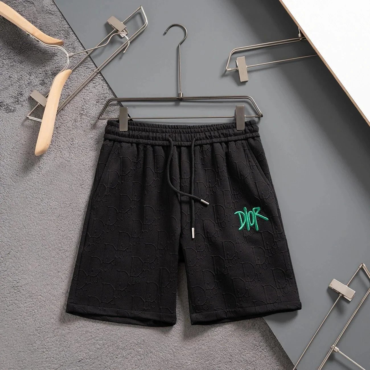 Dior Oblique Gradient Print Swim Shorts Black White