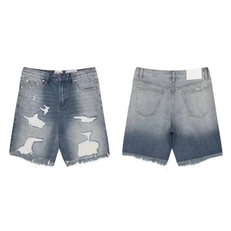 Gallery Dept. ATK Cut-Off Paint Splatter Denim Shorts Black