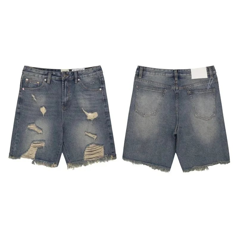 Gallery Dept. ATK Cut-Off Paint Splatter Denim Shorts Black