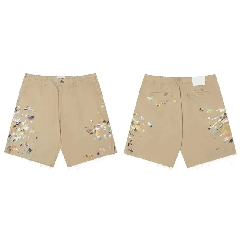 Gallery Dept. ATK Cut-Off Paint Splatter Denim Shorts Black