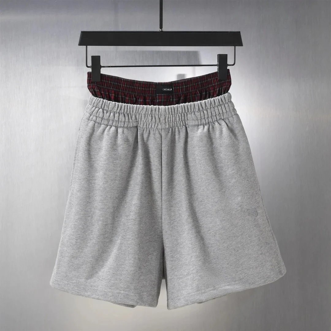 Balenciaga Double Waist Boxer Sweatshorts Grey