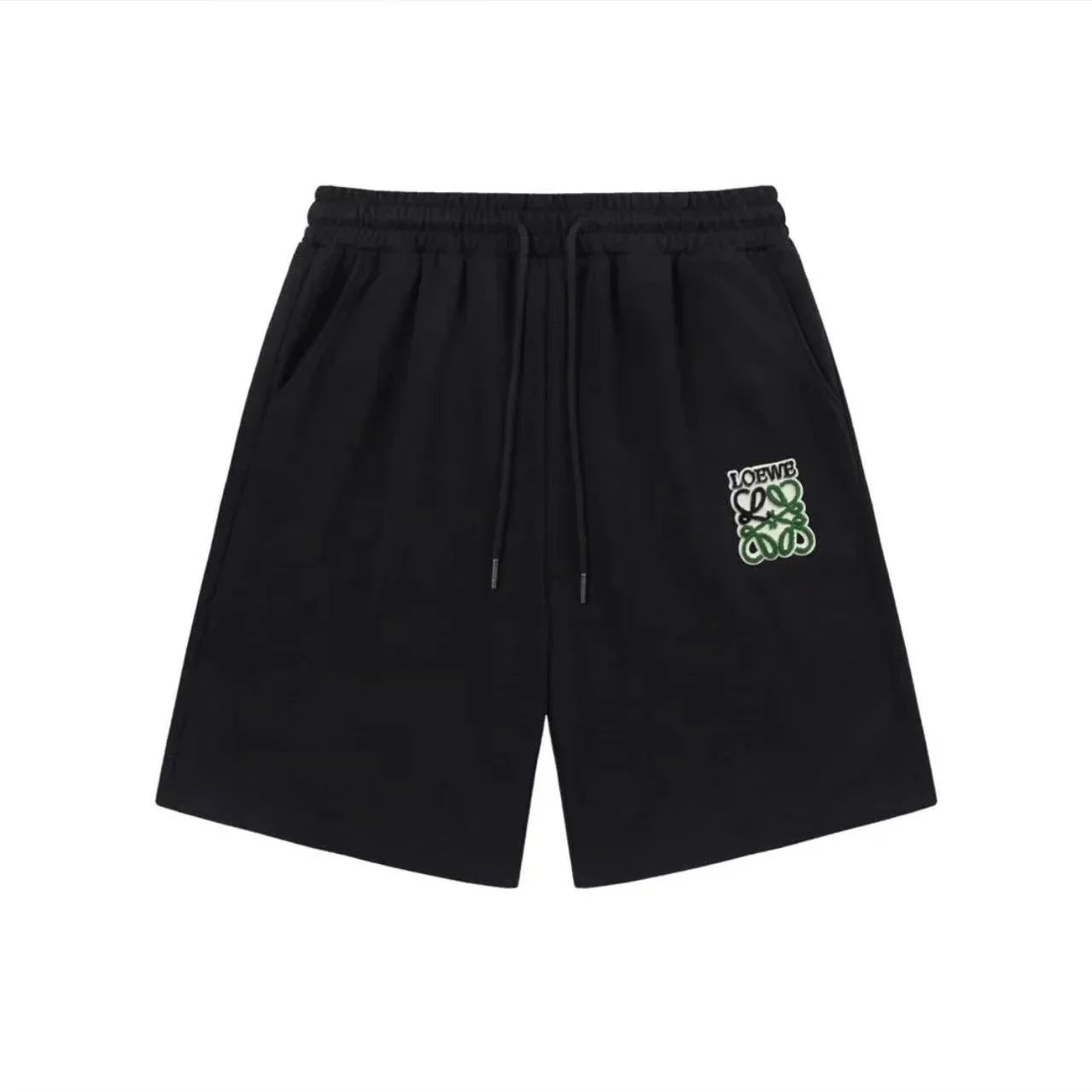 Loewe Anagram Embroidered Logo Shorts Black/Green