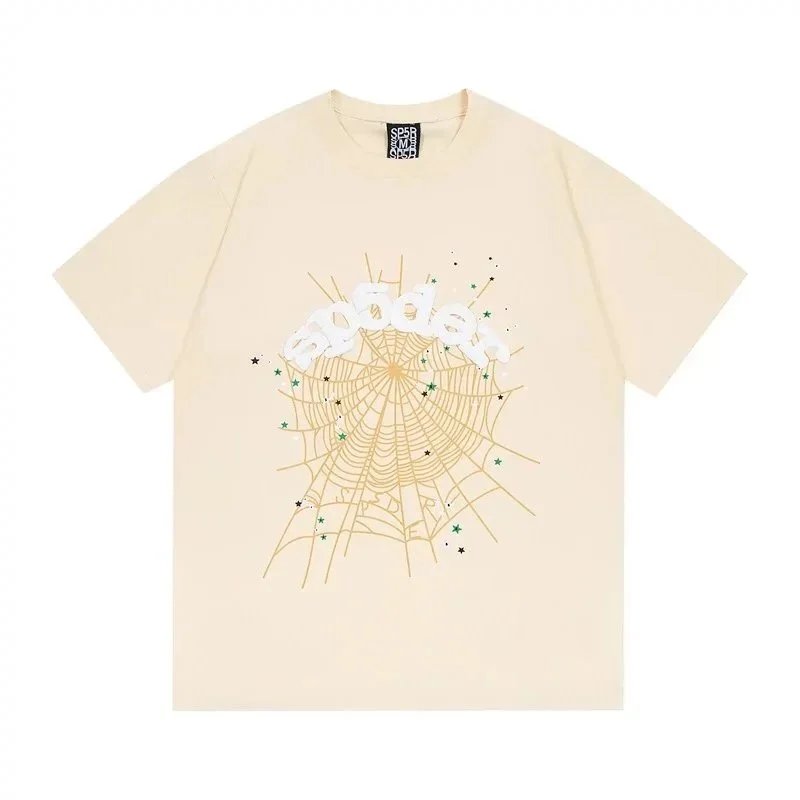 Sp5der 555555 Angel Number Web T-Shirt Navy