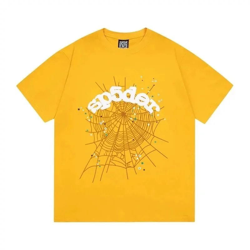 Sp5der 555555 Angel Number Web T-Shirt Navy