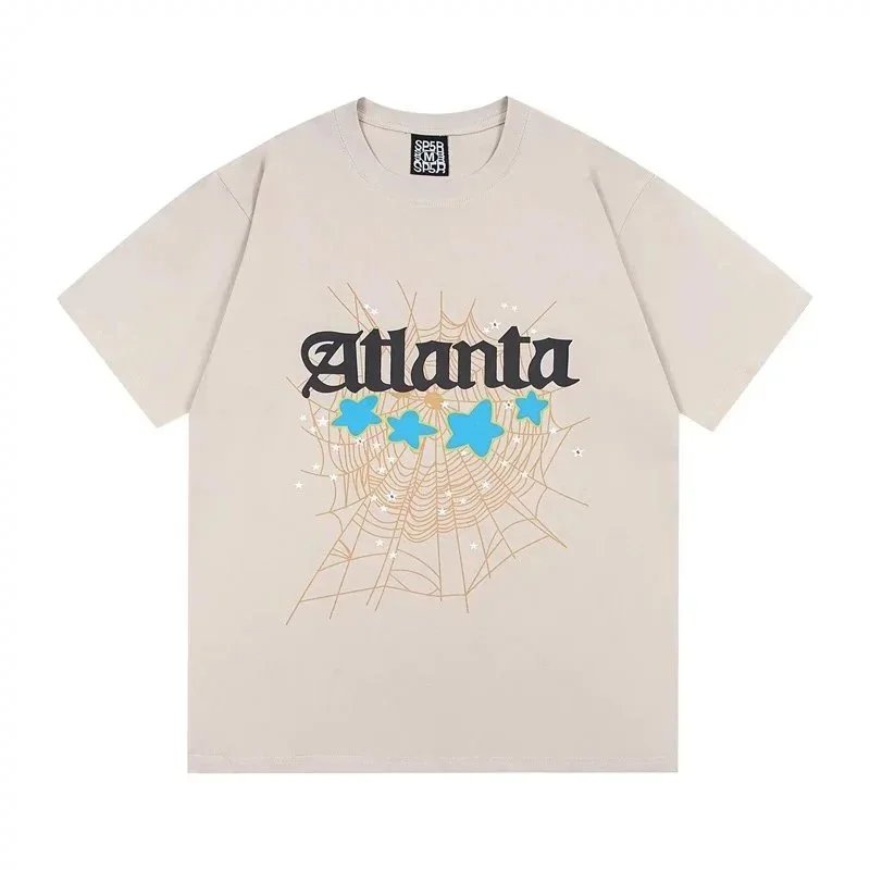 Sp5der 555555 Angel Number Web T-Shirt Navy