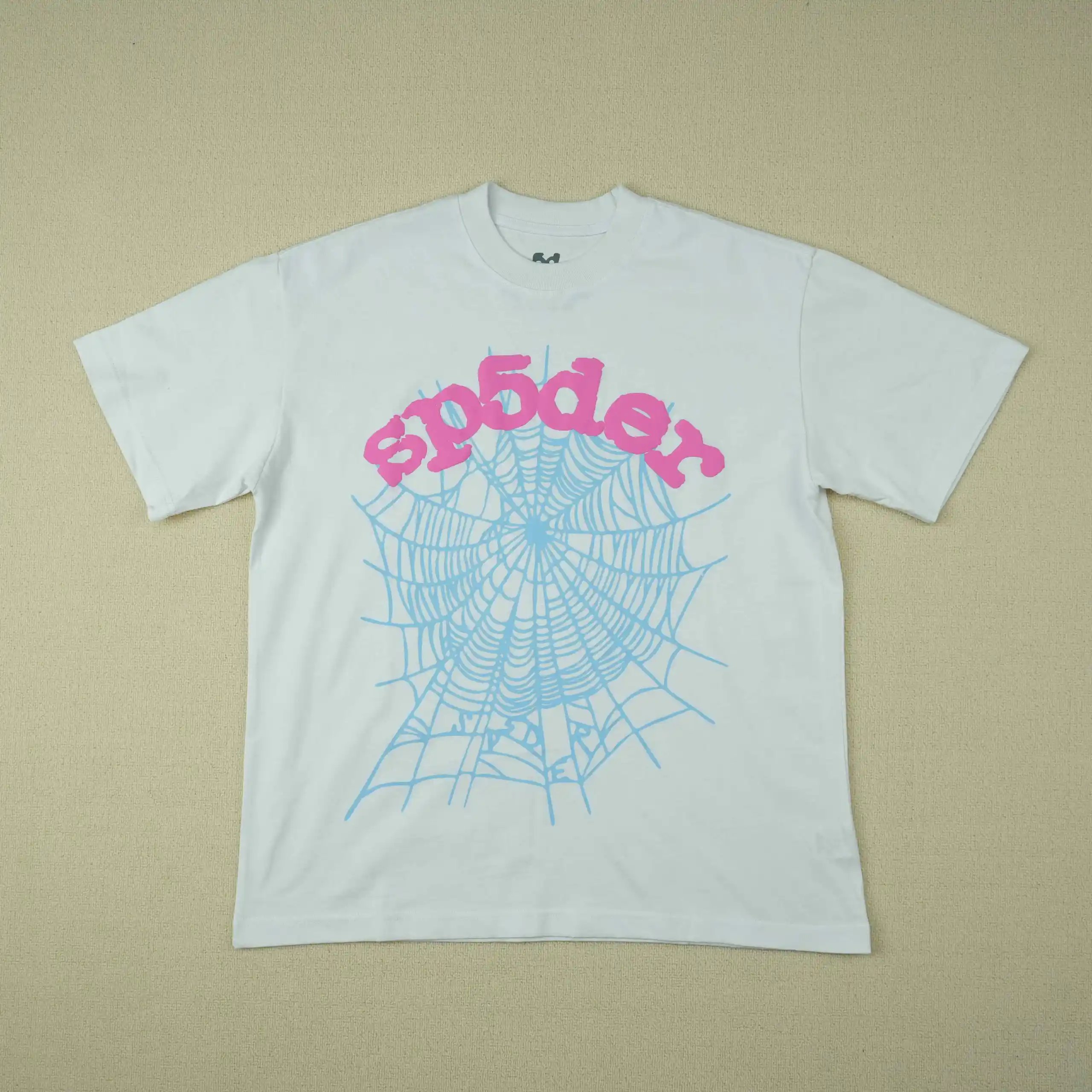 Sp5der OG Web T-Shirt White Blue