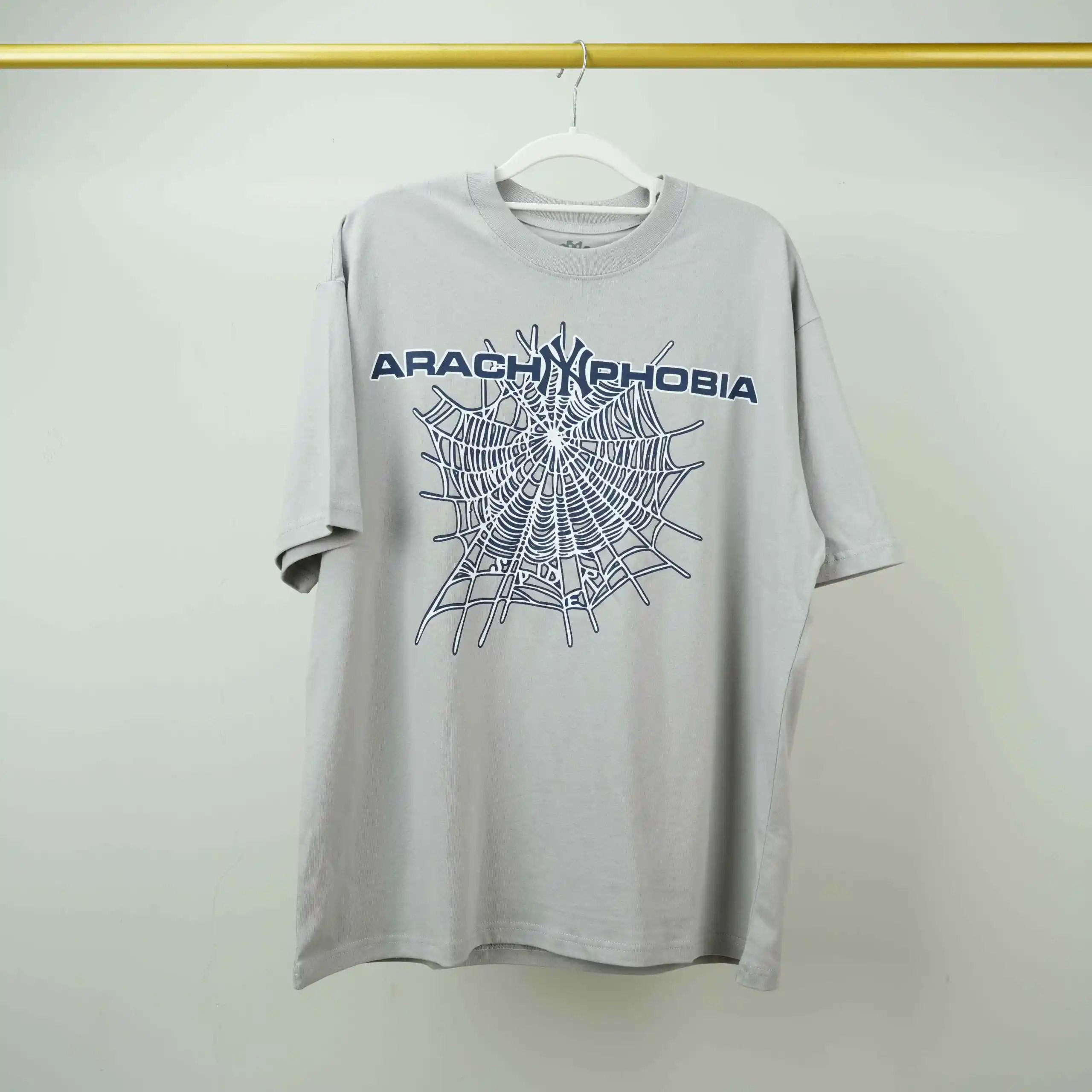 Sp5der Arach NY Phobia T-Shirt Grey