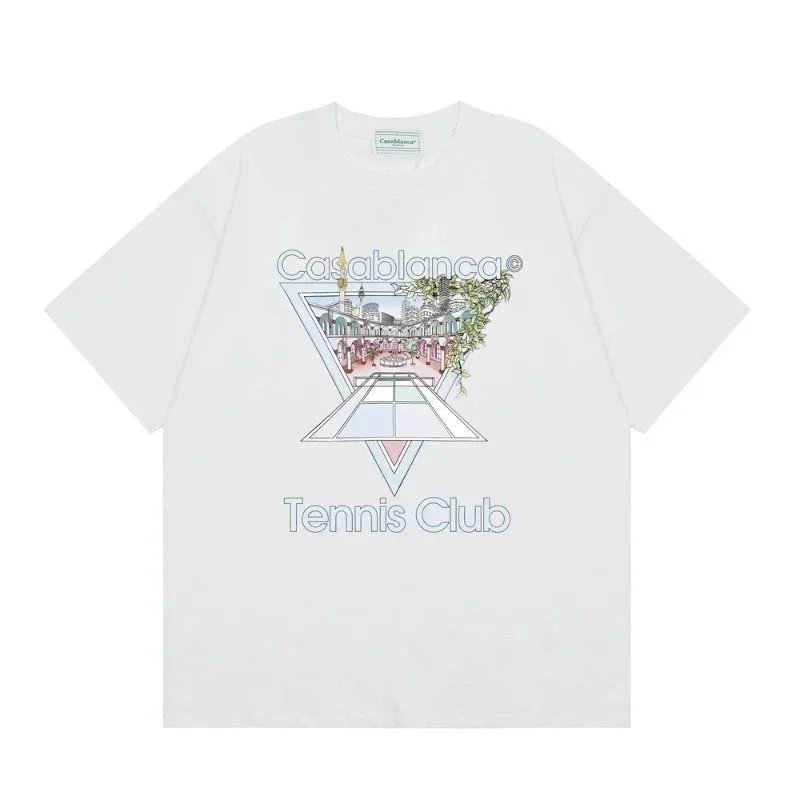 Casablanca Hotel Emblem Short Sleeve T-Shirt White